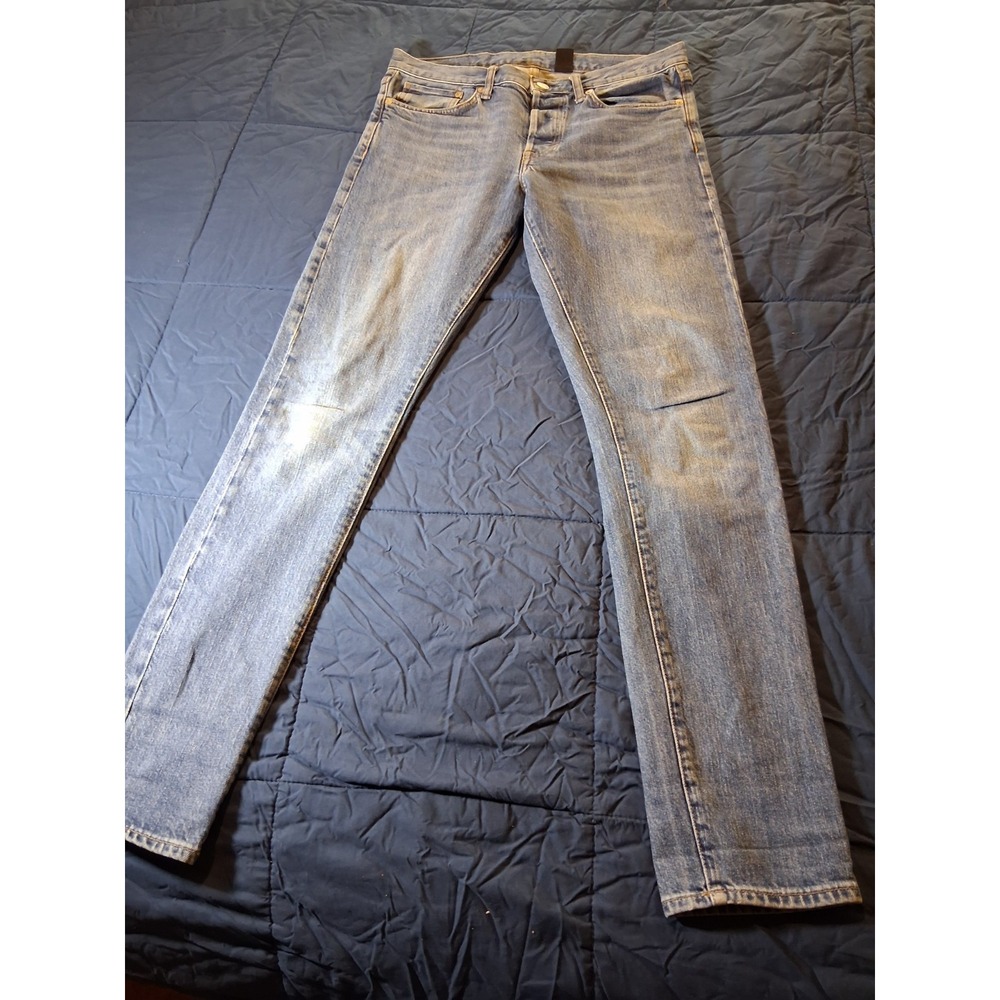 H & M Jeans Mens 32/32 Blue Denim Slim Fit Straight‎